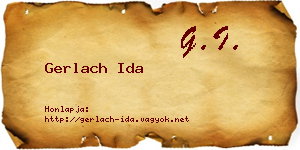 Gerlach Ida névjegykártya